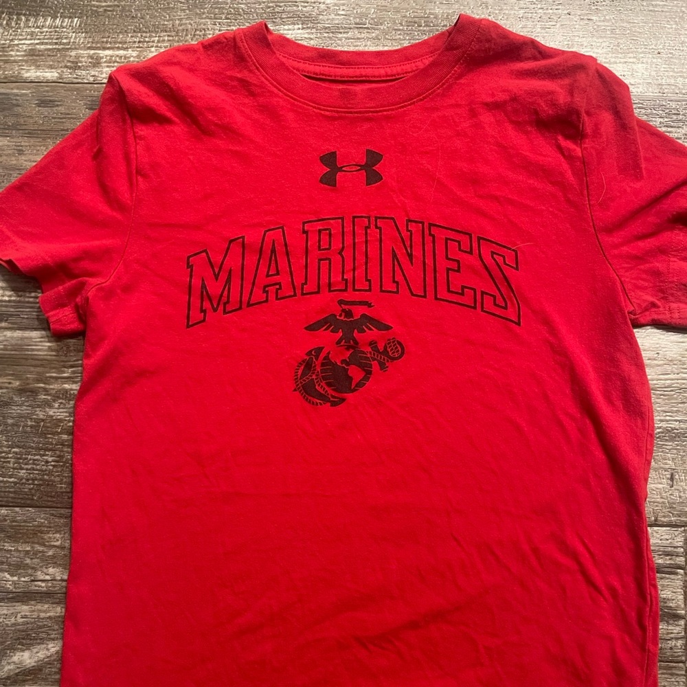 23-002, Marines, Under Armour.  Youth TShirt